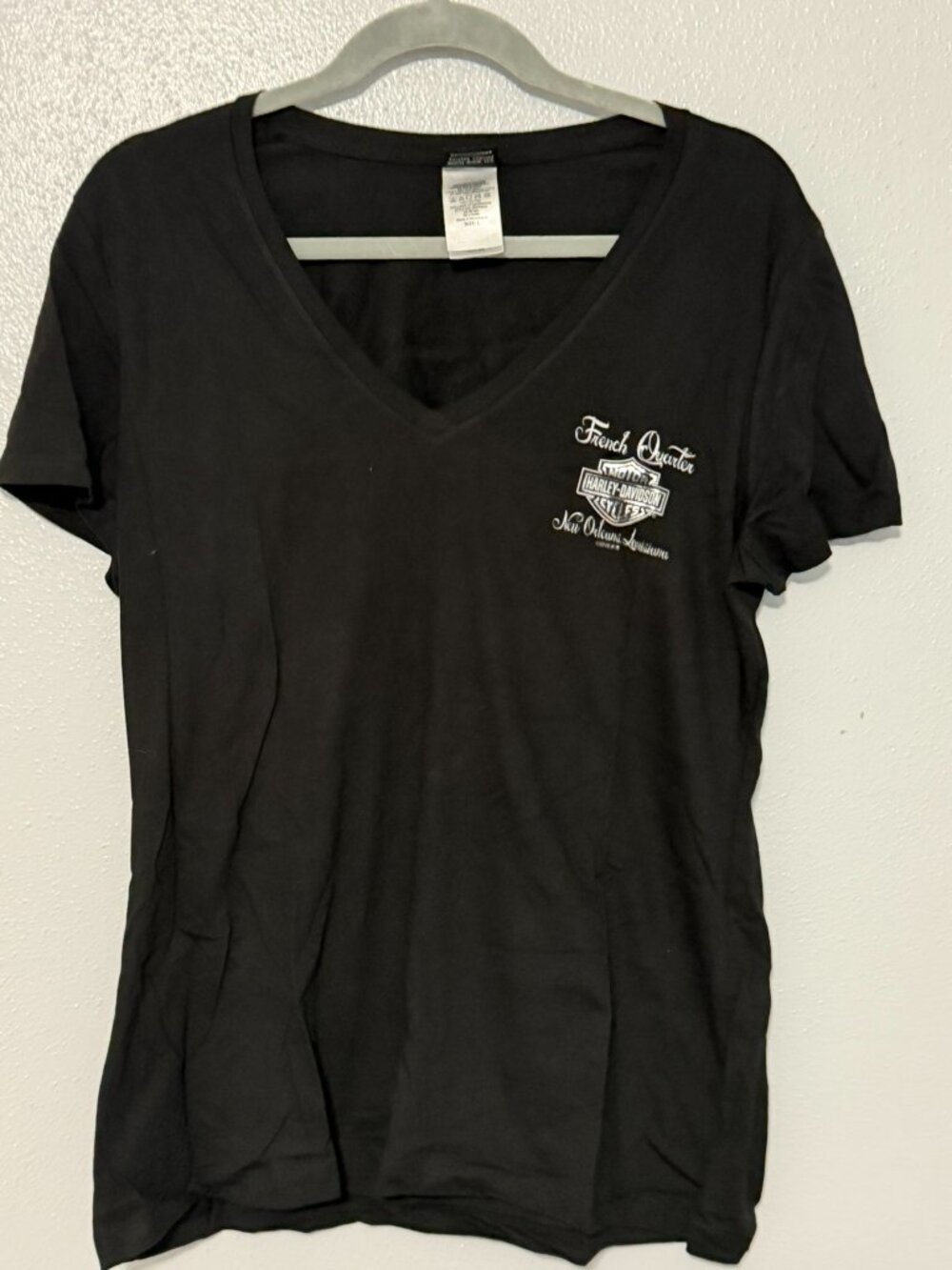 Women's Black Voodoo Harley-Davidson V-Neck Shirt.